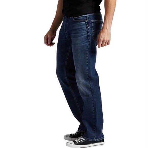 Silver Jeans 46x32 Tag Grayson Men’s Dark Wash Classic-Fit Jeans Actual 48x31 - Picture 10 of 10